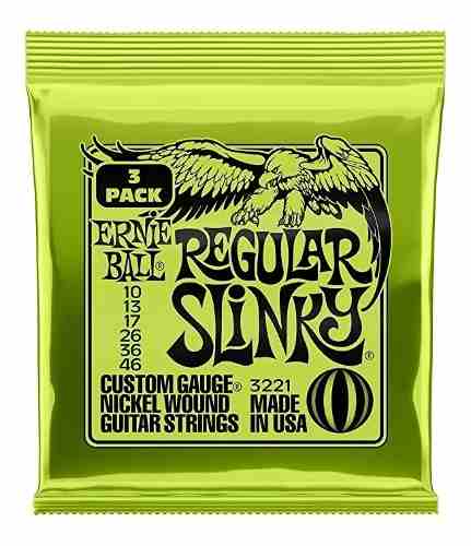 3 Pack Cuerdas De Guitarra Ernie Ball Regular Slinky 