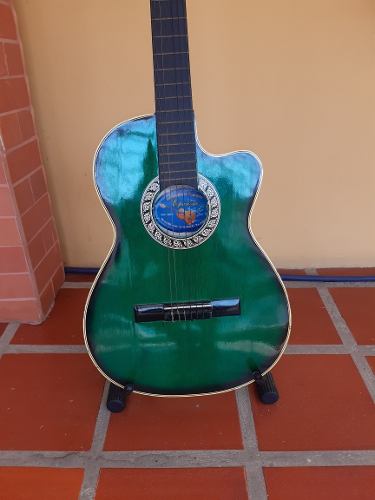 Guitarra Con Estuche Y Paral