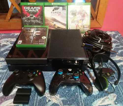Xbox One 500gb, 2 Controles, 7 Juegos, Kit De Carga, Cables