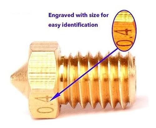 10 Repuesto Impresora 3d Cabezal Boquilla M6 Parte Dhtk