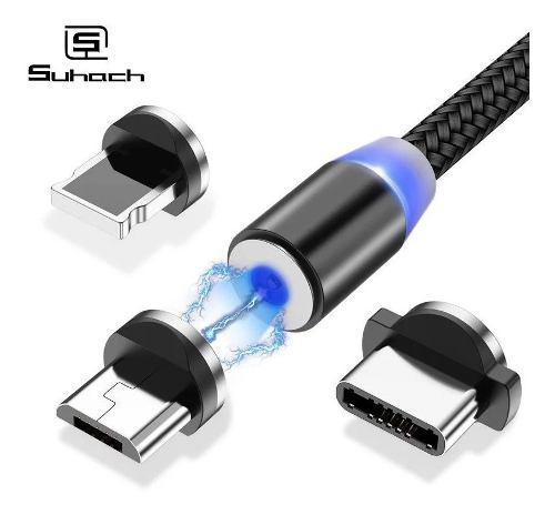 Cable Magnético De Carga Rápida Micro Usb, Tipo C, Y