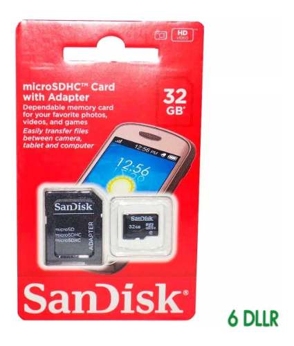 Memoria Micro Sd 32gb Original Clase 4 Sandisk 6dllr