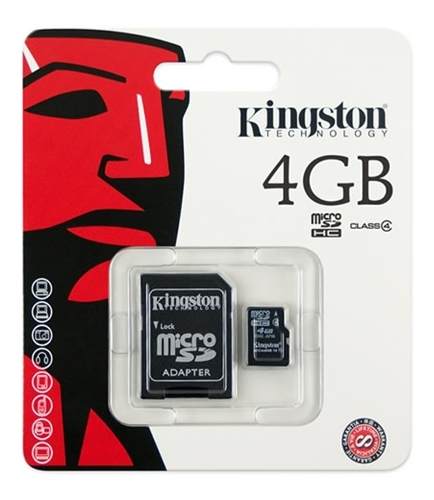 Memoria Micro Sd 4gb Kingston Con Adaptador En Blister 3vrds