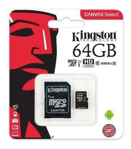 Memoria Microsdhc Kingston 64gb Clase 10