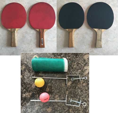 Ping Pong Raquetas Malla Parales Dos Pelotas