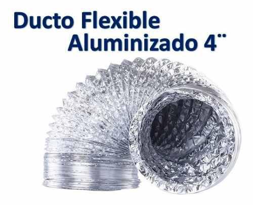 Ducto Flexible De Aluminio 4 Pulgadas X 1 Metro