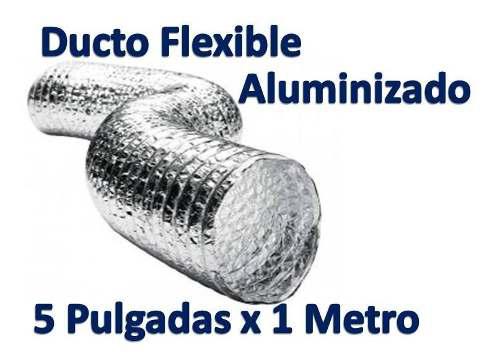 Ducto Flexible De Aluminio 5 Pulgadas X 1 Metro