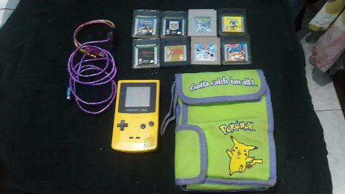 Gameboy Color Amarillo C/ Bolso, 11 Juegos Y Más!