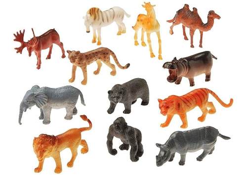 Set Animales Juguetes Niños 36 Piezas Variadas Jungla Selva