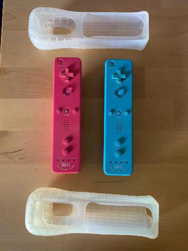 2 Controles Wii Wii U Perfecto Estado Rosa Azul(20)wiimotion