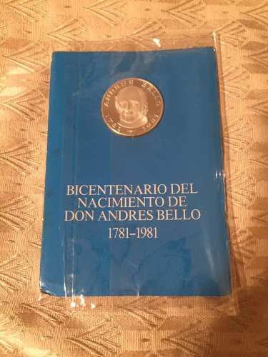 Moneda De Plata Bicentenario Nacimiento De Andrés Bello