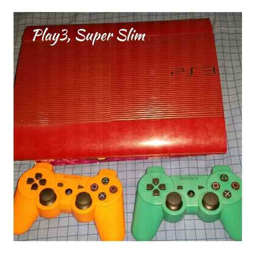 Playstation 3 Superslim 500gb+ 2 Controles + 17 Juegos Dig