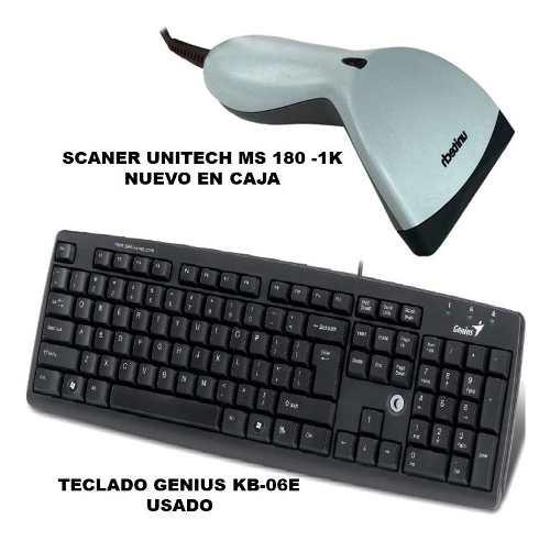 Scaner / Lector Codigo Barra Ps2 + Teclado Genius