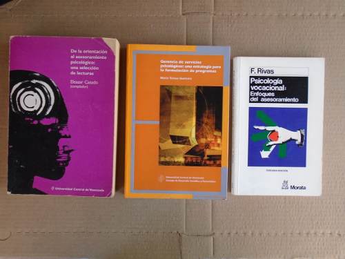 3 Libros, Psicologia, Orientacion Vocacional, Asesoramiento