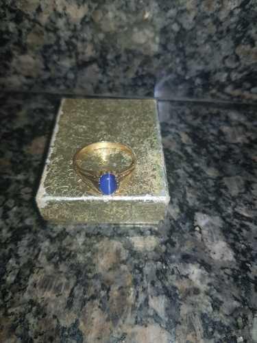 Anillo De Oro Safiro Estrella 18k