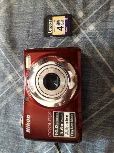 Camara Digital Hd Nikon Coolpix L 24 + Memoria 4gb