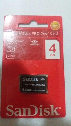 Memoria 4gb Memory Stick Pro-hg Duo Cámaras Sony Sandisk