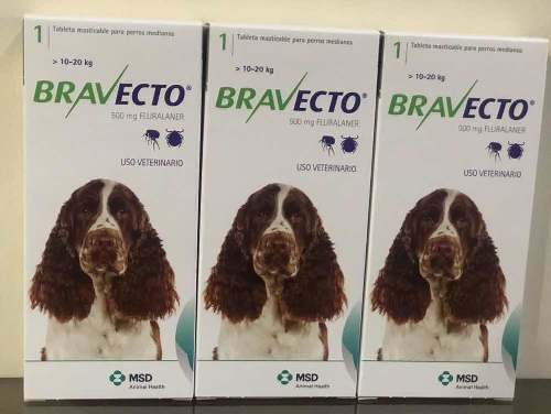 Bravecto 10 Kg A 20 Kg. Anti Pulgas Y Garrapatas.