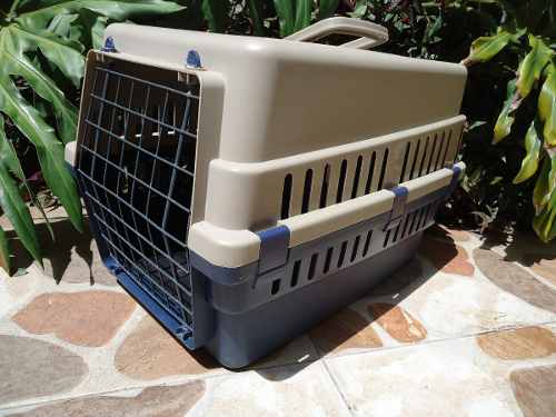 Keneth Transportador Para Perros O Gatos Reja Metal + Base