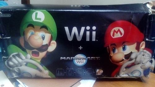 Nintendo Wii Mario Kart Original Con Sus Accesorios