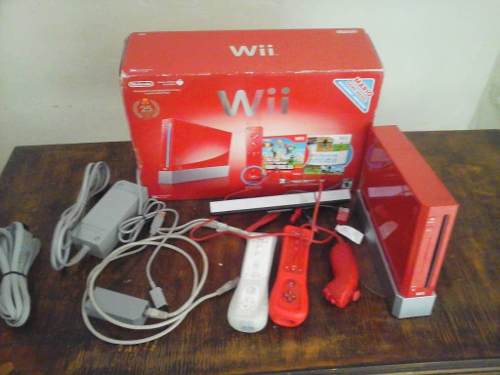 Wii Nintendo Rojo Edicion Especial