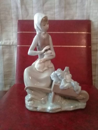 Bella Porcelana De Lladro, Original, Joven Con Ovejita.