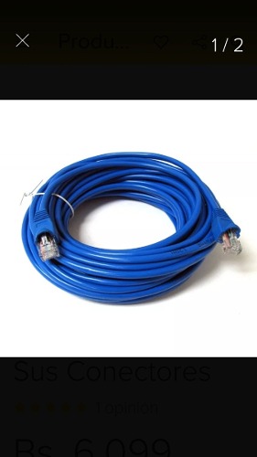 Cable De Red Internet(utp) 10mt Con Conectores Rj$)