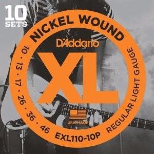 Cuerdas Daddario Nickel Wound Exl110-10p Guitarra Eléctrica