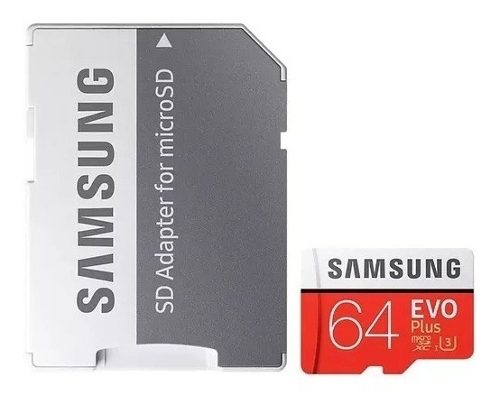 Memoria Micro Sd Samsung 64gb Evo Plus Clase mb/s 4k