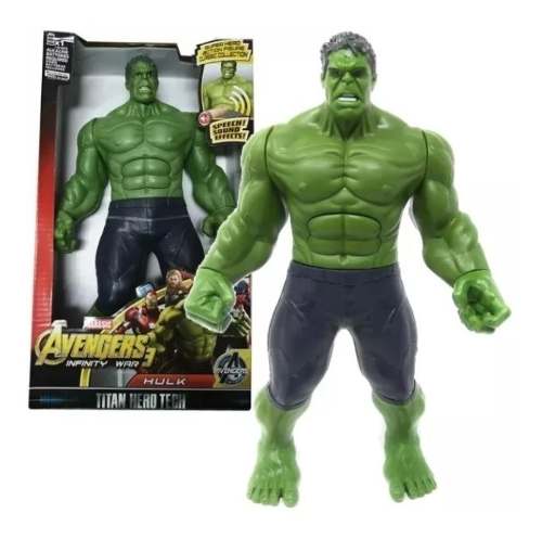 Muñeco Hulk Luz Sonido 30cm Spiderman Capitan America Thor
