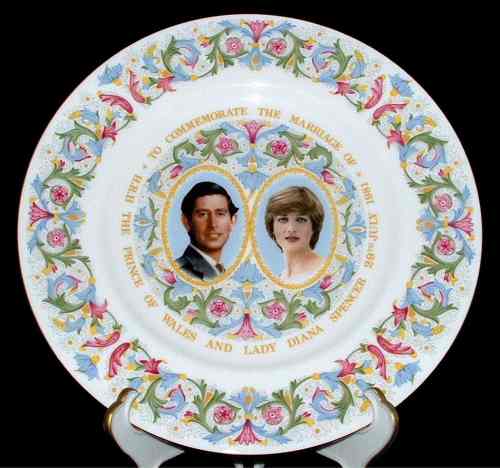 Plato Antiguo De Porcelana Boda Real Lady Diana Y Carlos