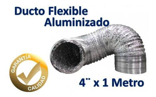 Ducto Flexible De Aluminio 4 Pulgadas X 3mtrs