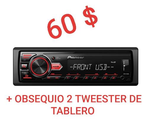 Radio Pioneer Usb / Aux/ Rca/ Sin Cd Mvh85ub + Obsequio 60v