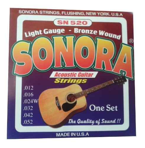 Cuerdas Para Guitarra Acustica Sonora(0.12) Usa