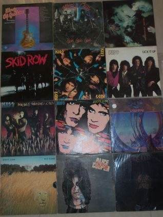 Discos De Vinil Kiss, Queen, Alice Cooper, Yes, Skid Row