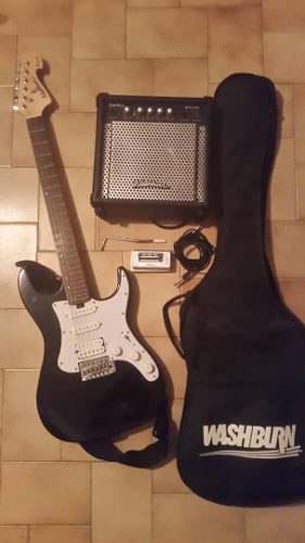 Guitarra Electrica Washburn Con Amplificador, Afinador,