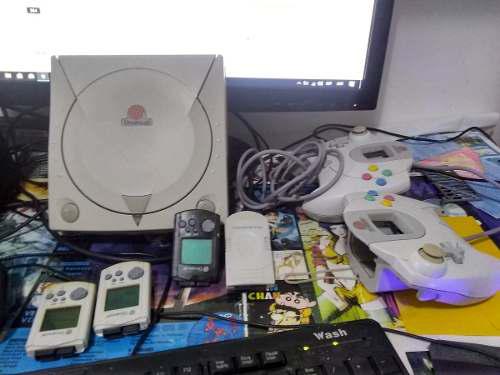 Sega Dreamcast 4 Controles 3 Memorias 1 Vibracool 20 Juegos