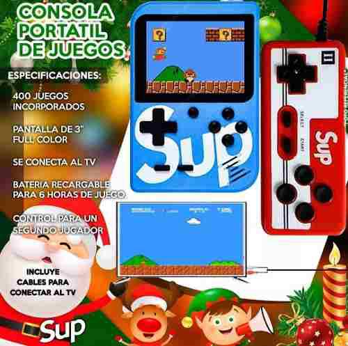 Consola Nintendo Sup Portatil + Control Con 400 Juegos Retro
