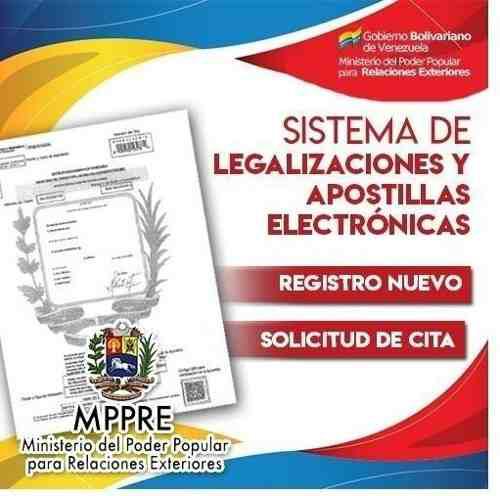 Legalización, Apostilla Electrónica. Registro. Citas.