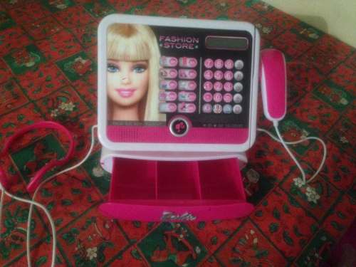 Maquina Registradora Digital De Barbie,18v,en 3 Idiomas
