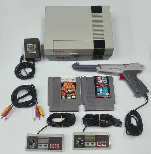 Nintendo Nes Original Con 2 Juegos + 2 Contr + Zapper Chacao