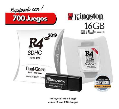 R4 3ds Dsi 2019 Todos Los Ds Y Micro Sd 16gb +700 Juegos