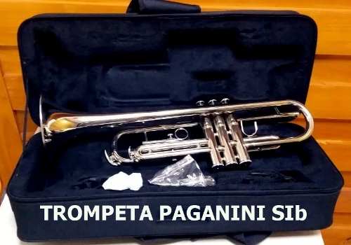 Trompeta Sib Italiana Paganini Dorada Boquillaestucheguantes