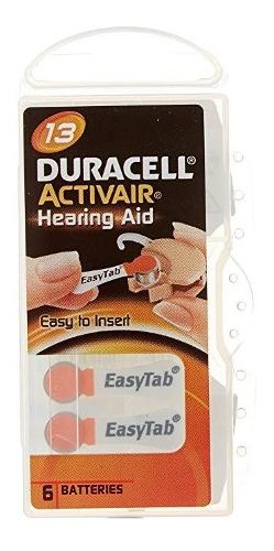 6 Bateria Para Audifonos Para Sordos Duracell No 13 Md Pr48