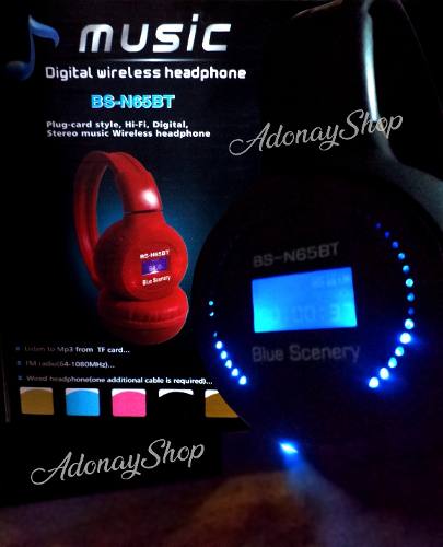 Audífonos Inalámbricos Luz Led Bluetoothpantalla Lcd