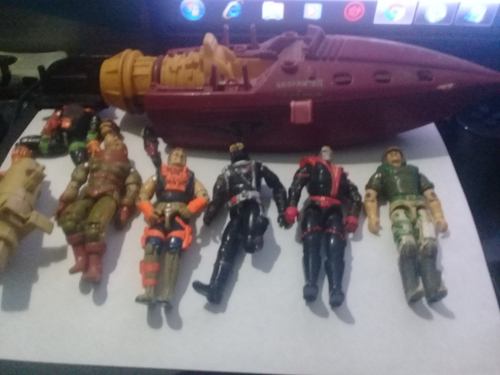 Varias Figuras De G I Joe Clasicos + Lancha