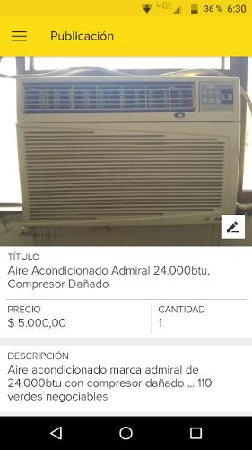 Aire Acondicionado De  Btu Admiral