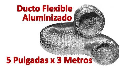 Ducto Flexible De Aluminio 5 Pulgadas X 3mtrs