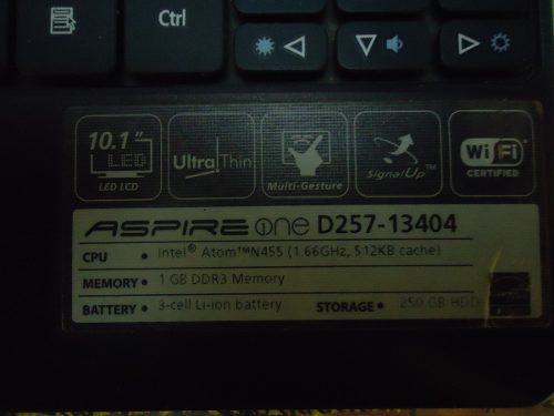 Minilaptop Acer Con Cargador