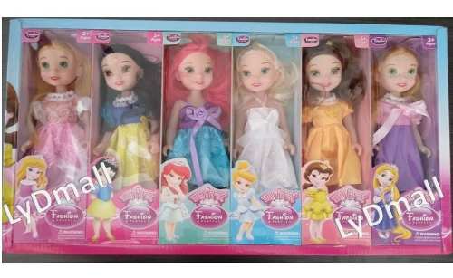 Set 6 En 1 Muñecas Princesas Disney 25cm